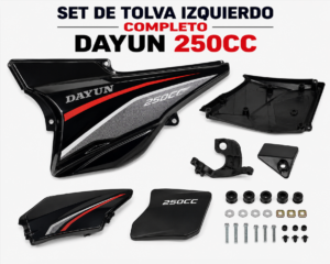SET DE TOLVA IZQUIERDO COMPLETO DAYUN 250CC