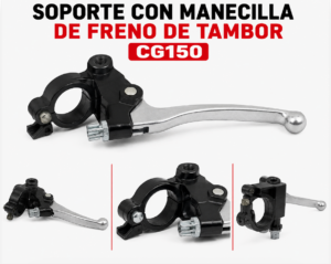 SOPORTE CON MANECILLA DE FRENO DE TAMBOR CG150